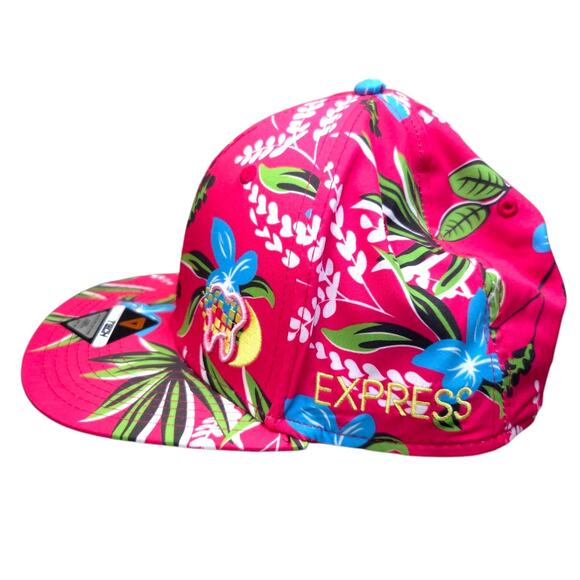 PUKKA Floral‎ Golf Hat Cap Plumeria Pink Tropical Course Palm Trees Snapback - Picture 4 of 9